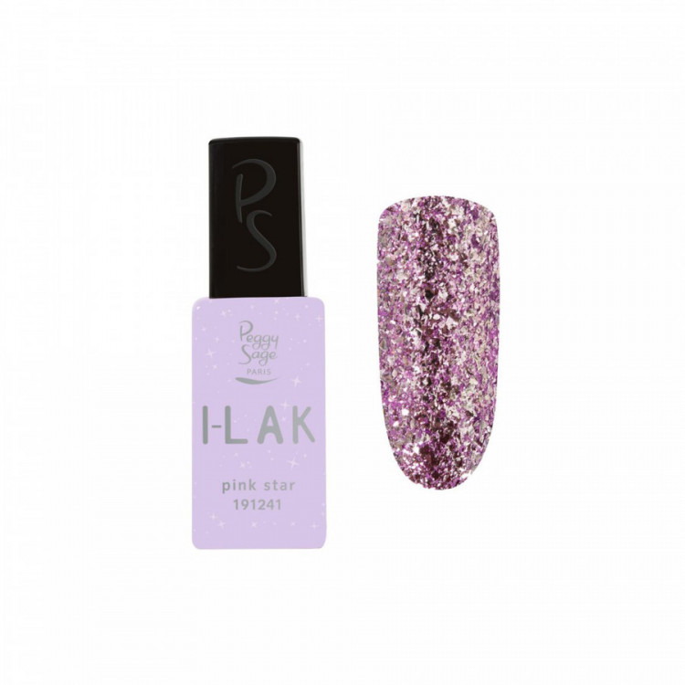 Vernis semi-permanent I-LAK soak off gel polish pink star