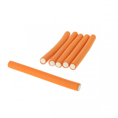 Flexi rollers 16mmx18cm x6 Orange