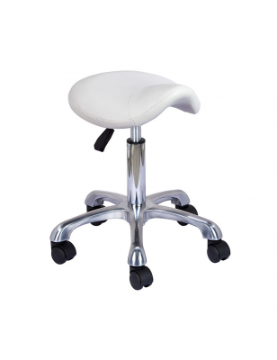 Tabouret ergonomique avec selle de cheval Blanc