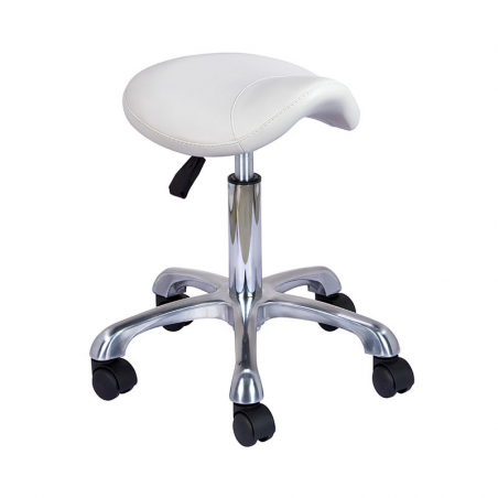 Tabouret ergonomique avec selle de cheval Blanc