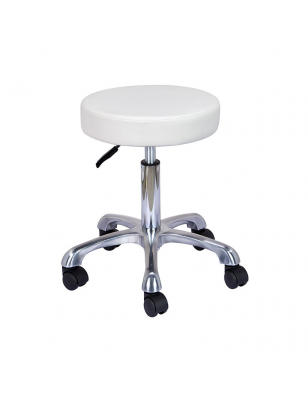 Tabouret à roulettes classique Blanc