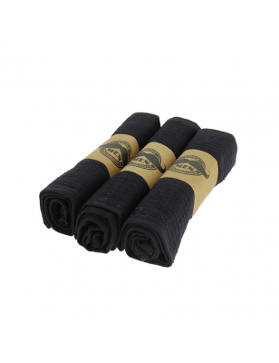 Lot de 6 serviettes en coton barber Noire