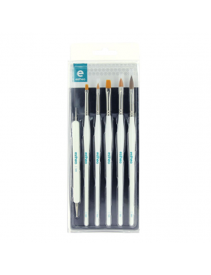 Set de pinceaux professionnels Gel UV & résine