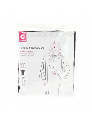 Peignoir impermeable noir toucher soyeux avec liens TU