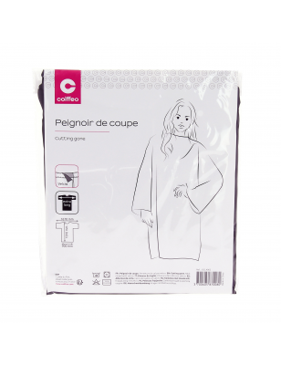 Peignoir imperméable noir simple velcro TU