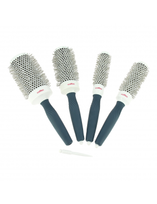 Set de 4 brosses rondes brushing céramiques 25, 34, 44 et 54mm