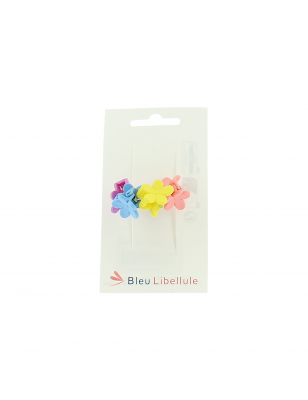 Set de 4 barrettes fleurs