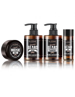 Kit shampooing, baume et huile barbe et moustache - Essential