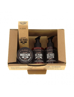 Kit shampooing, baume et huile barbe et moustache - Essential