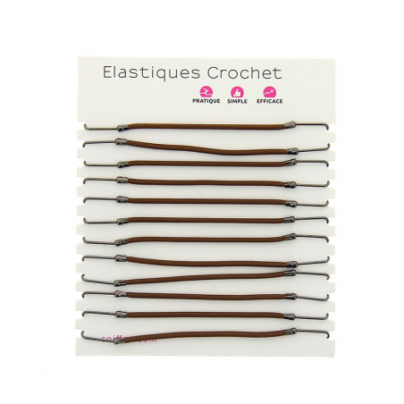 Elastique crochet Châtain x12