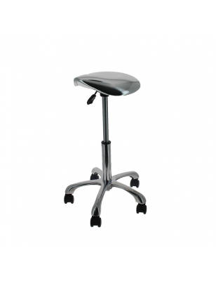 Tabouret de coiffure ergonomique Ergo Stool - Silver chrome