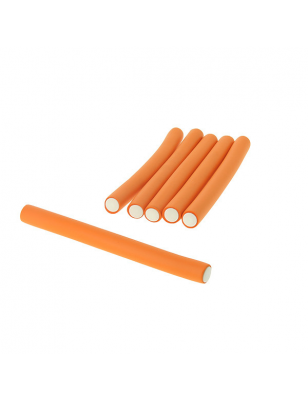 Flexi rollers 16mmx18cm x6 Orange