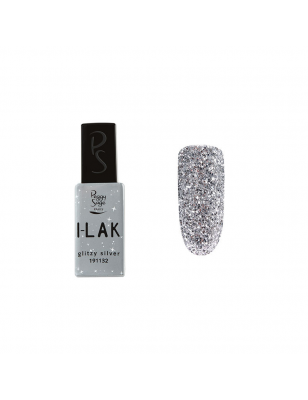 Vernis semi-permanent I-LAK - Glitzy silver