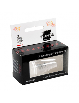 Kit racloir & tampon Stamping transparent