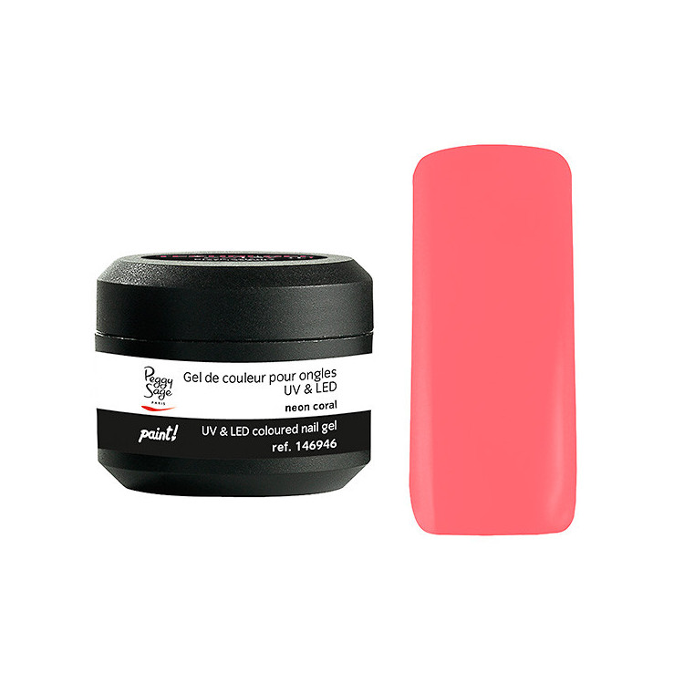 Gel de couleur UV & LED Technigel Paint Neon coral