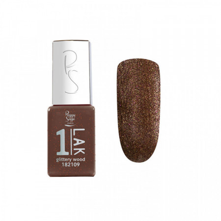 Mini vernis semi-permanent 1-LAK glittery wood