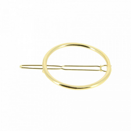 Barrette ronde dorée